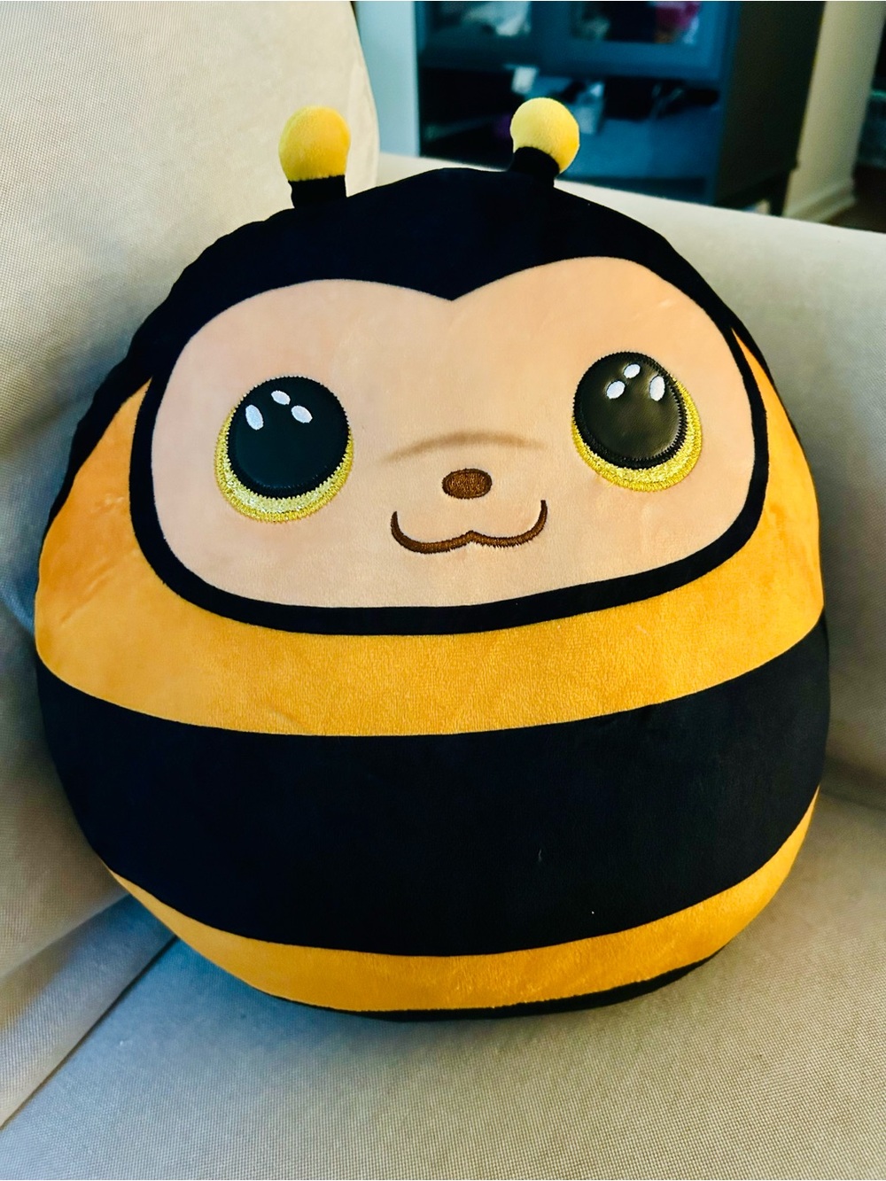 Ty squish-a-boo Plush Bee Pillow - Yellow Black